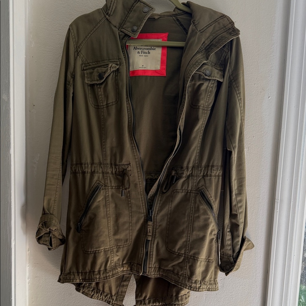Abercrombie & Fitch Olive Utility Anorak Jacket